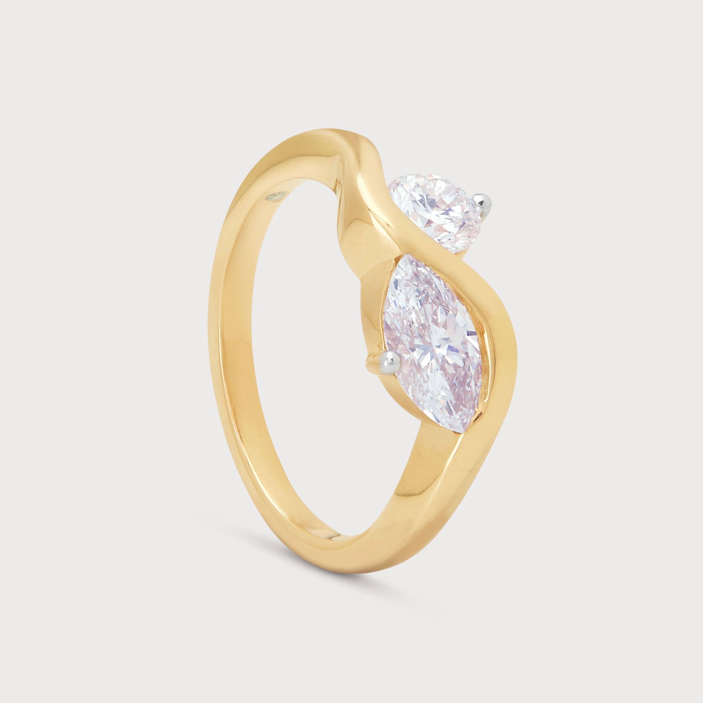Twin Harmony Diamond Ring