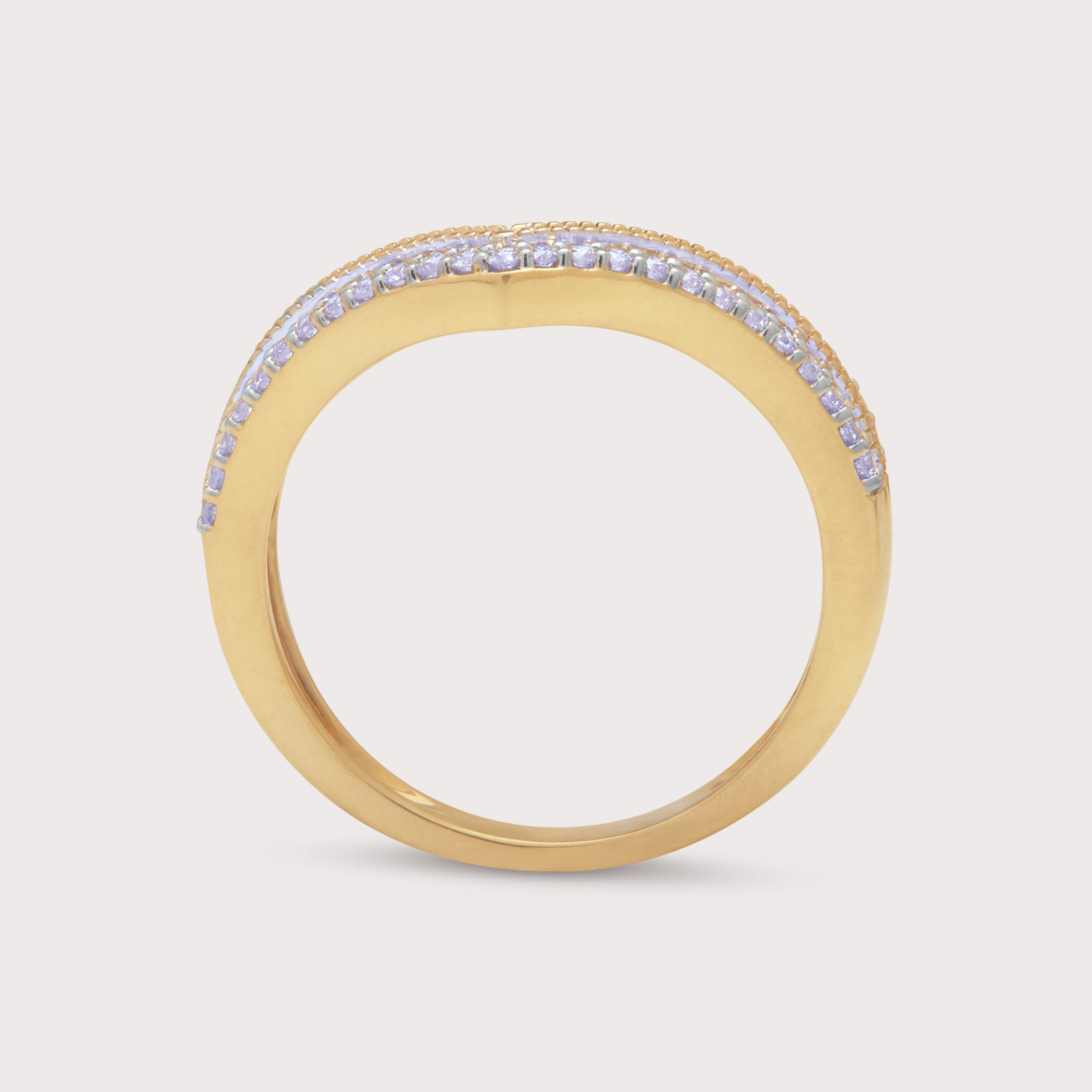 Chevron Pavé Diamond Band