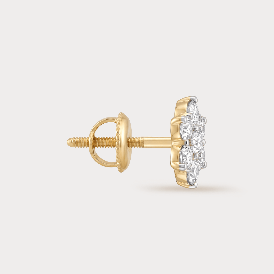 Amato Bene Floral Nakshatra Diamond Earrings