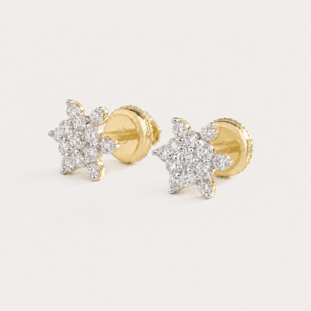 Dahlia Stars & Flowers Diamond Earrings