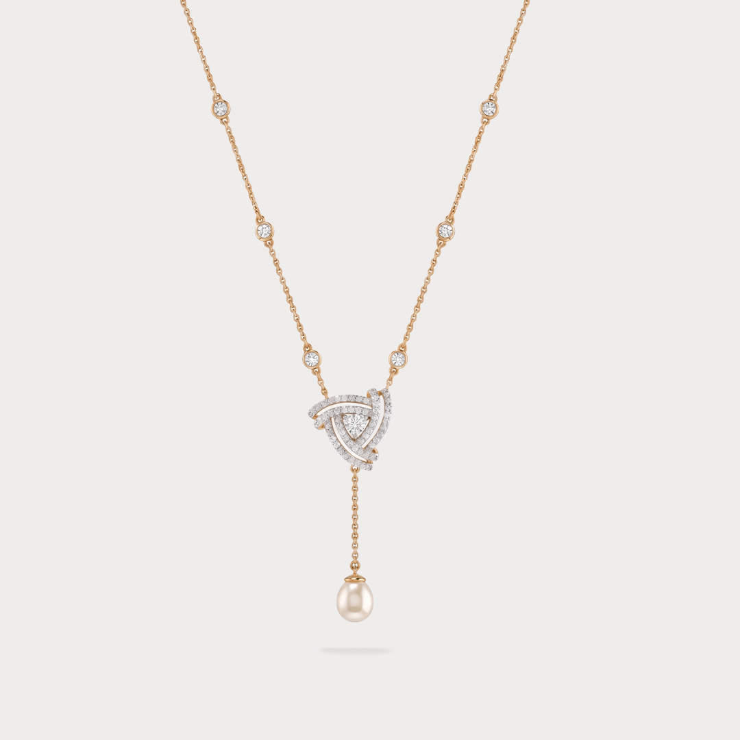 Promise Knots Stelliflora Floral-Nakshatra Diamond Pendant Chain