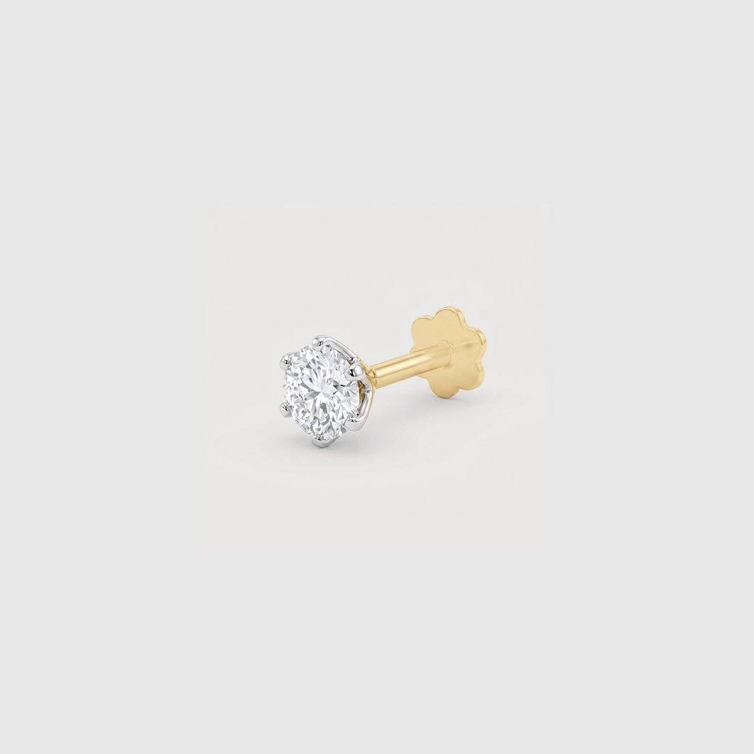 Single Spark Stud Diamond Nose Pin