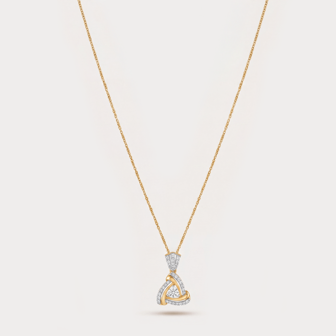 Promise Knots Étoile Fleurie Floral-Nakshatra Diamond Pendant Chain