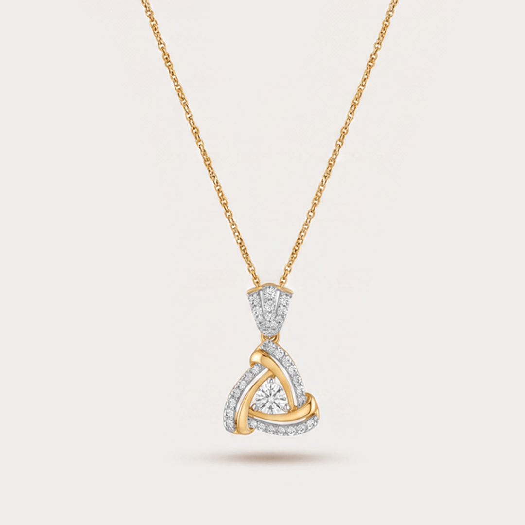 Promise Knots Étoile Fleurie Floral-Nakshatra Diamond Pendant Chain
