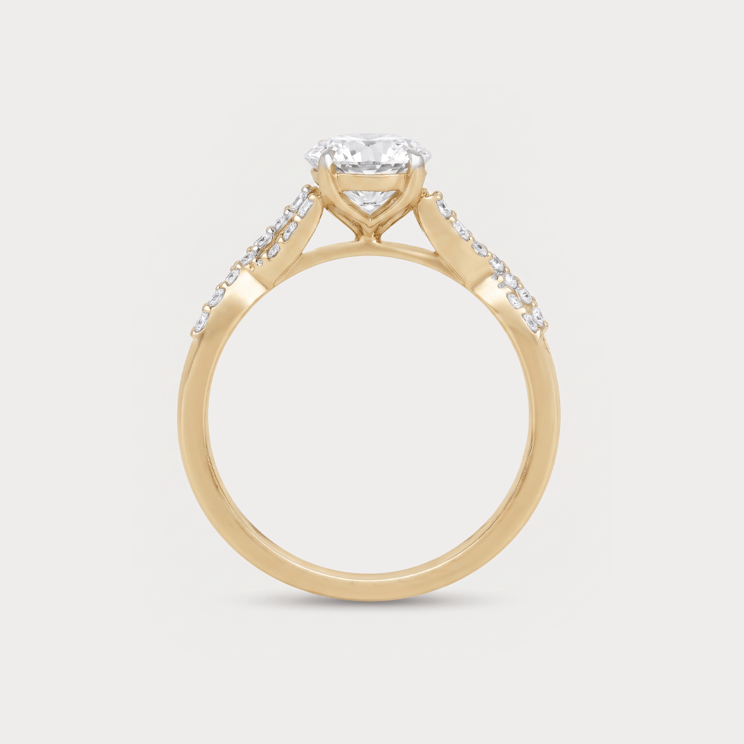 Swan Solitaire Diamond Ring