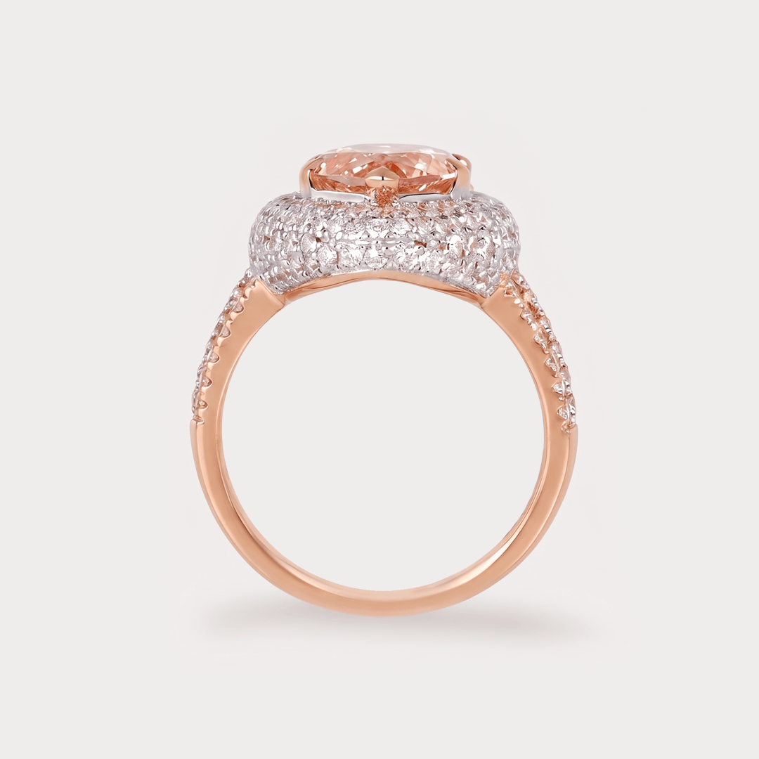 Bloom of Dusk Rose Diamond Cocktail Ring