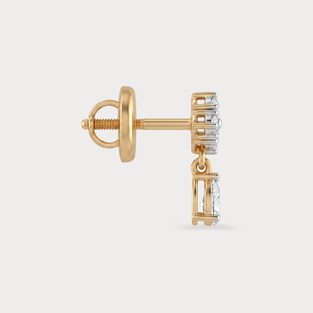 Windloom Drop Diamond Earrings