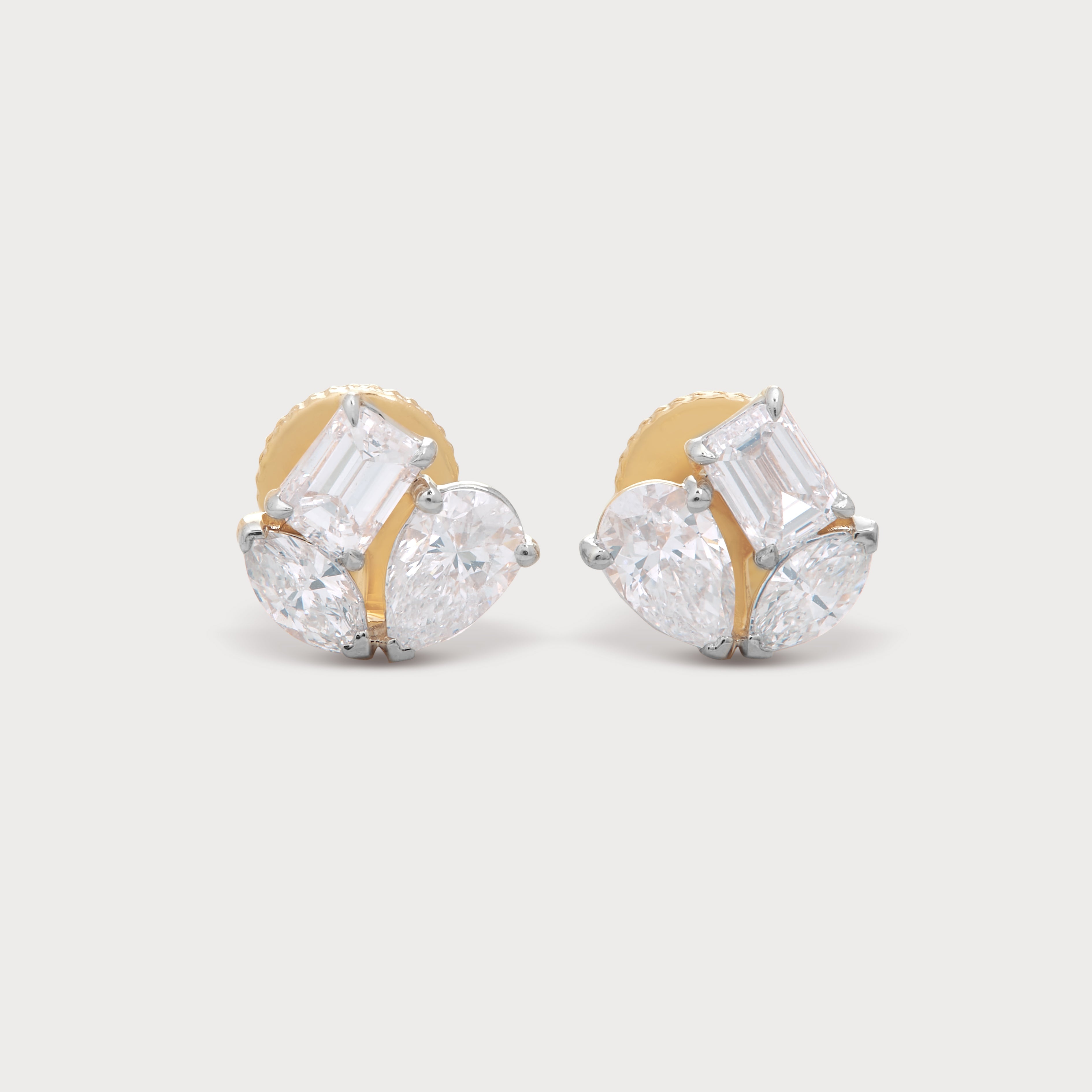 Spruce Trio Diamond Studs