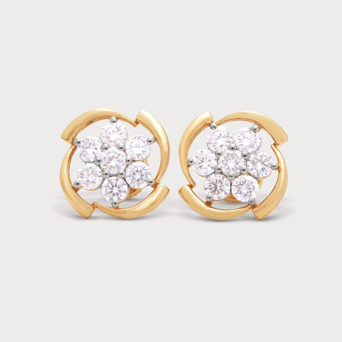 Chakra Flower Diamond Studs