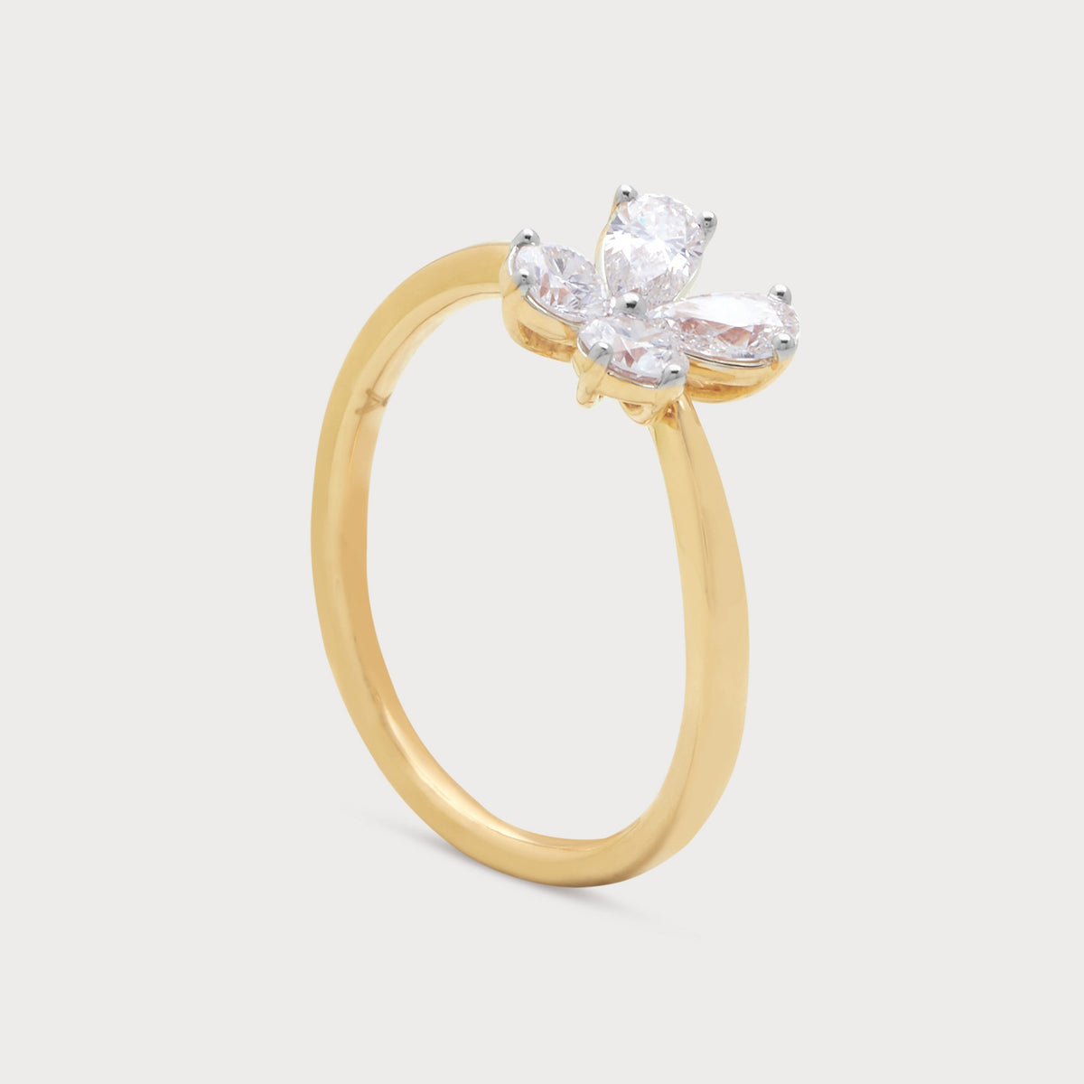 Cloverleaf Diamond Ring
