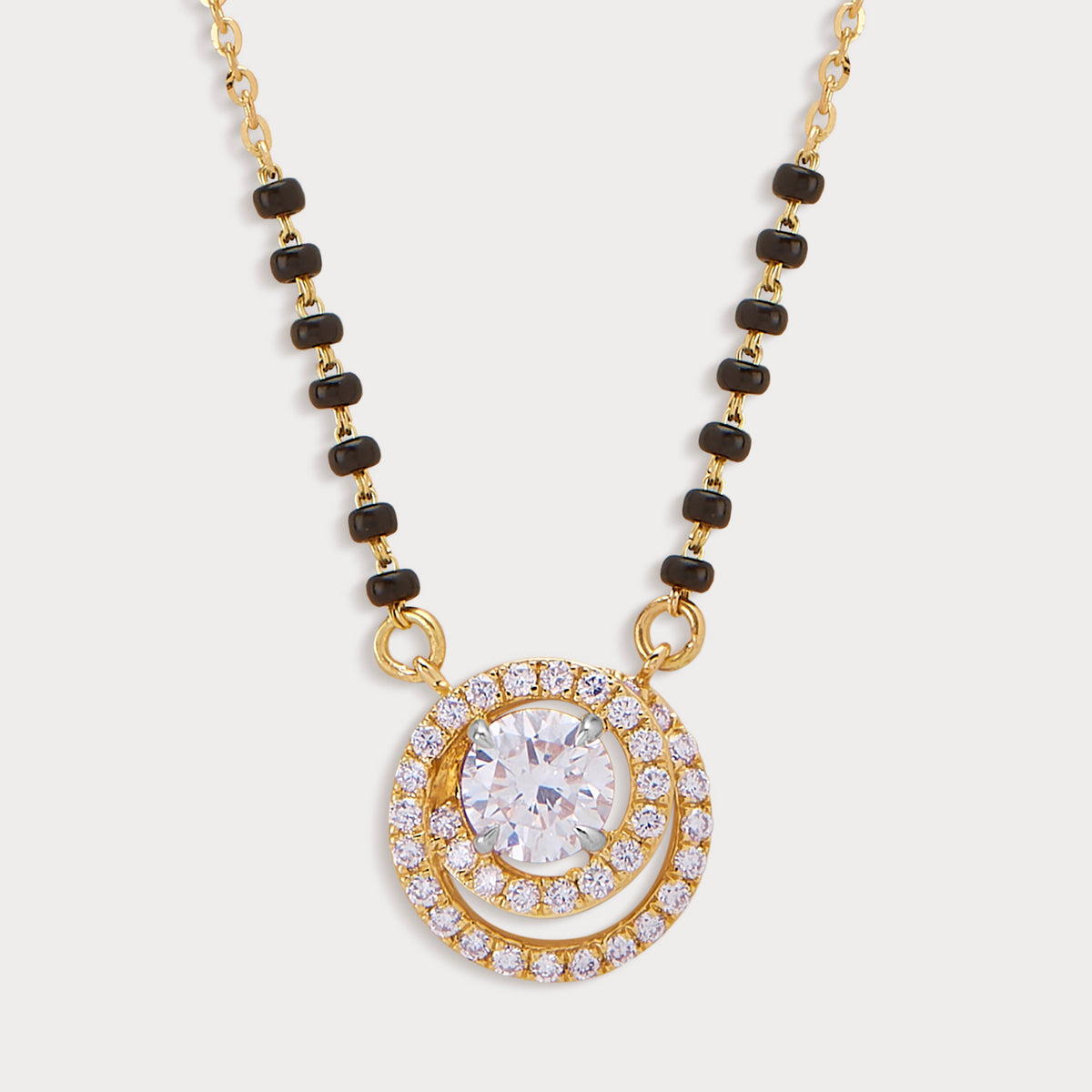Radiant Halo Diamond Mangalsutra