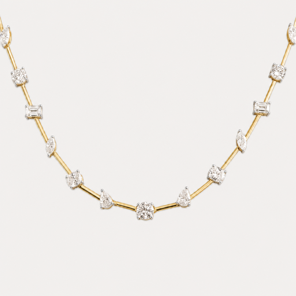 Fulgor Station Diamond Necklace