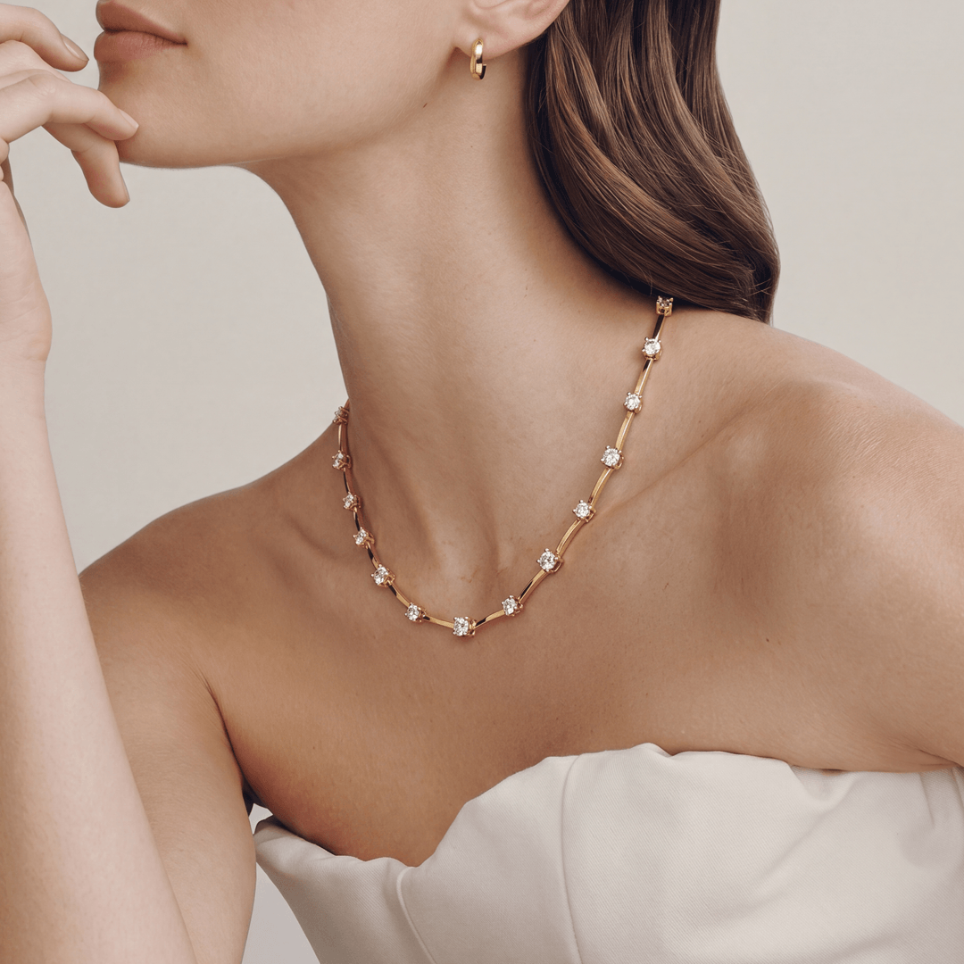 Resplendant Station Diamond Necklace