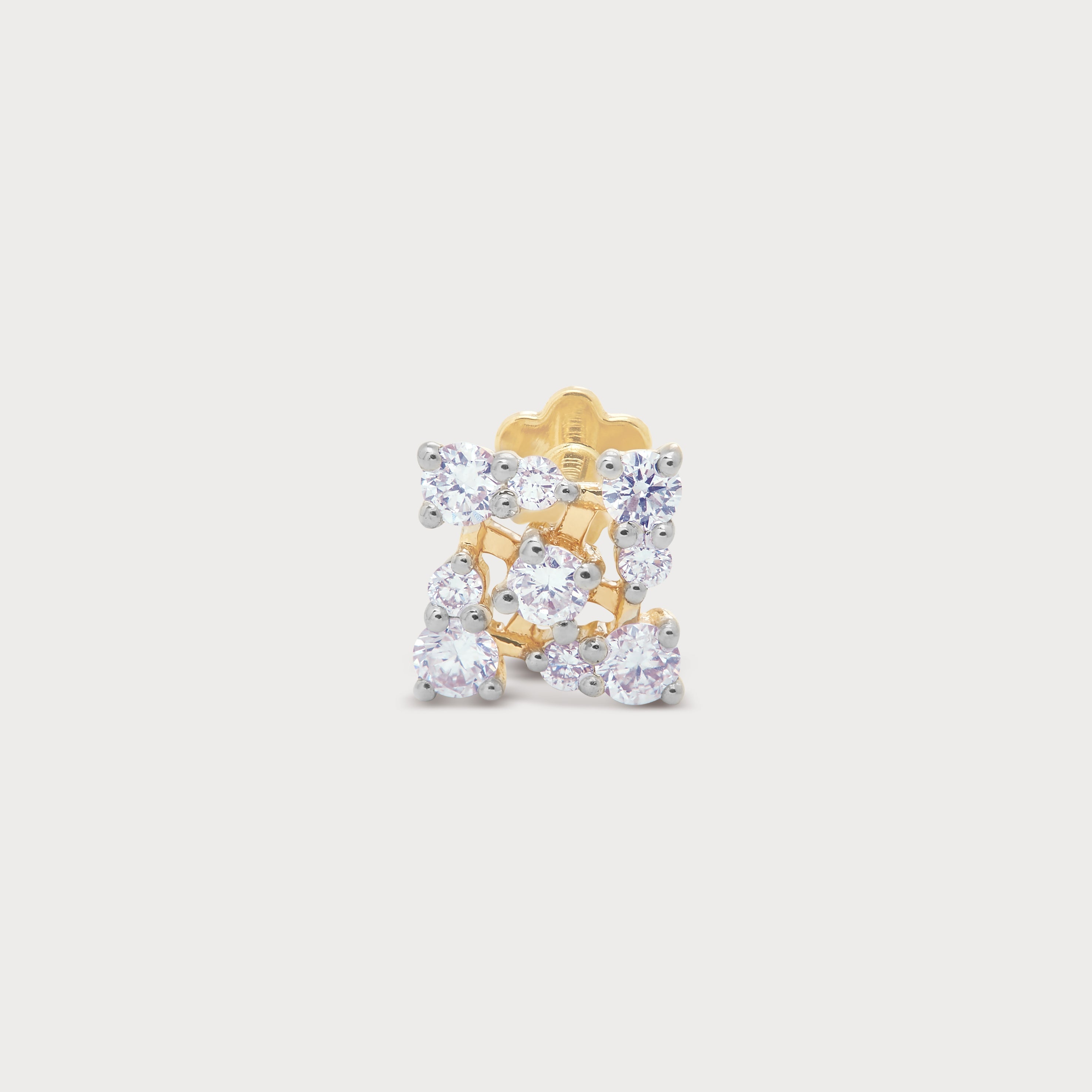 Sparkle Cluster Diamond Nose Pin