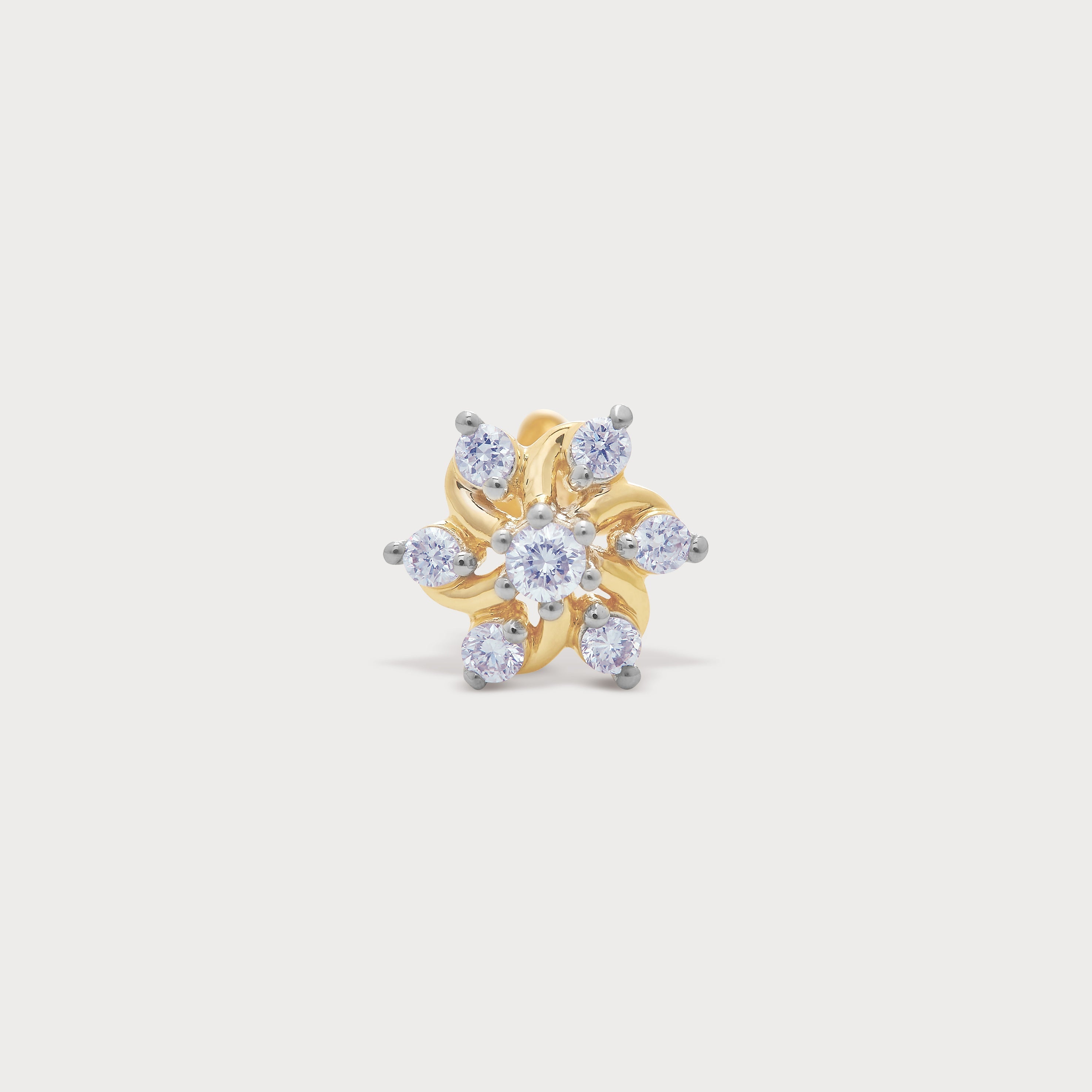 Swish Diamond Nose Pin