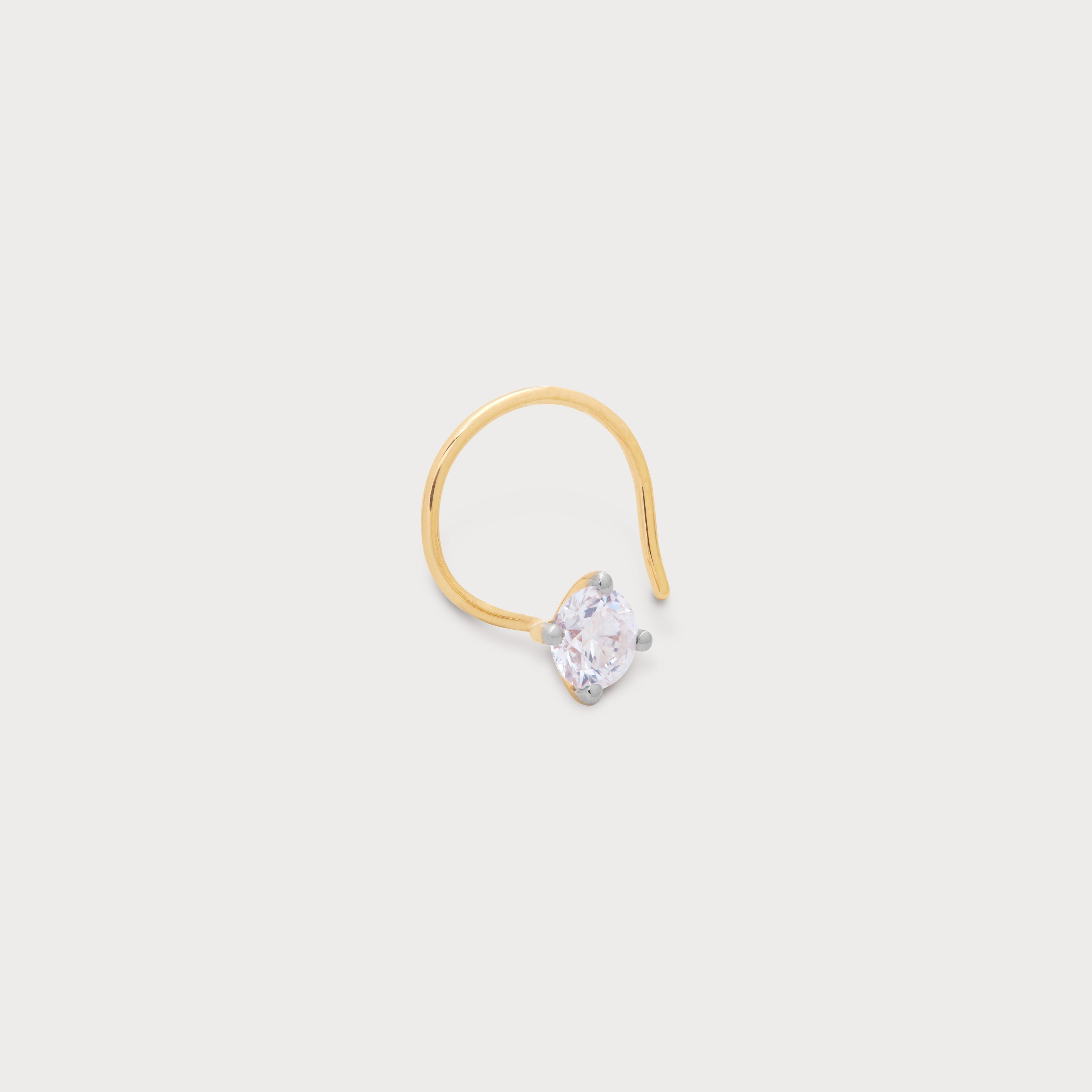 Radiant Solitary Diamond Nose Pin