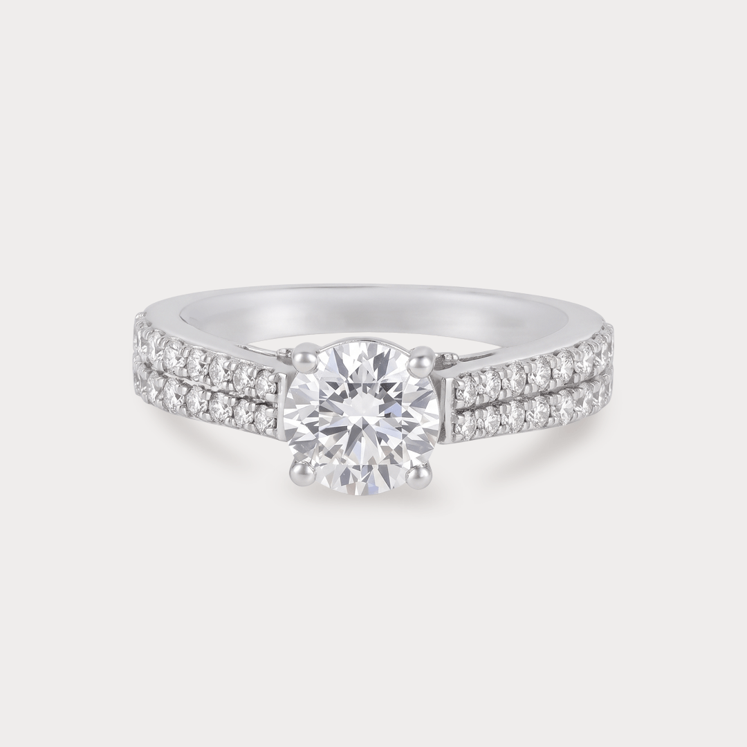Alianza Solitaire Diamond Ring