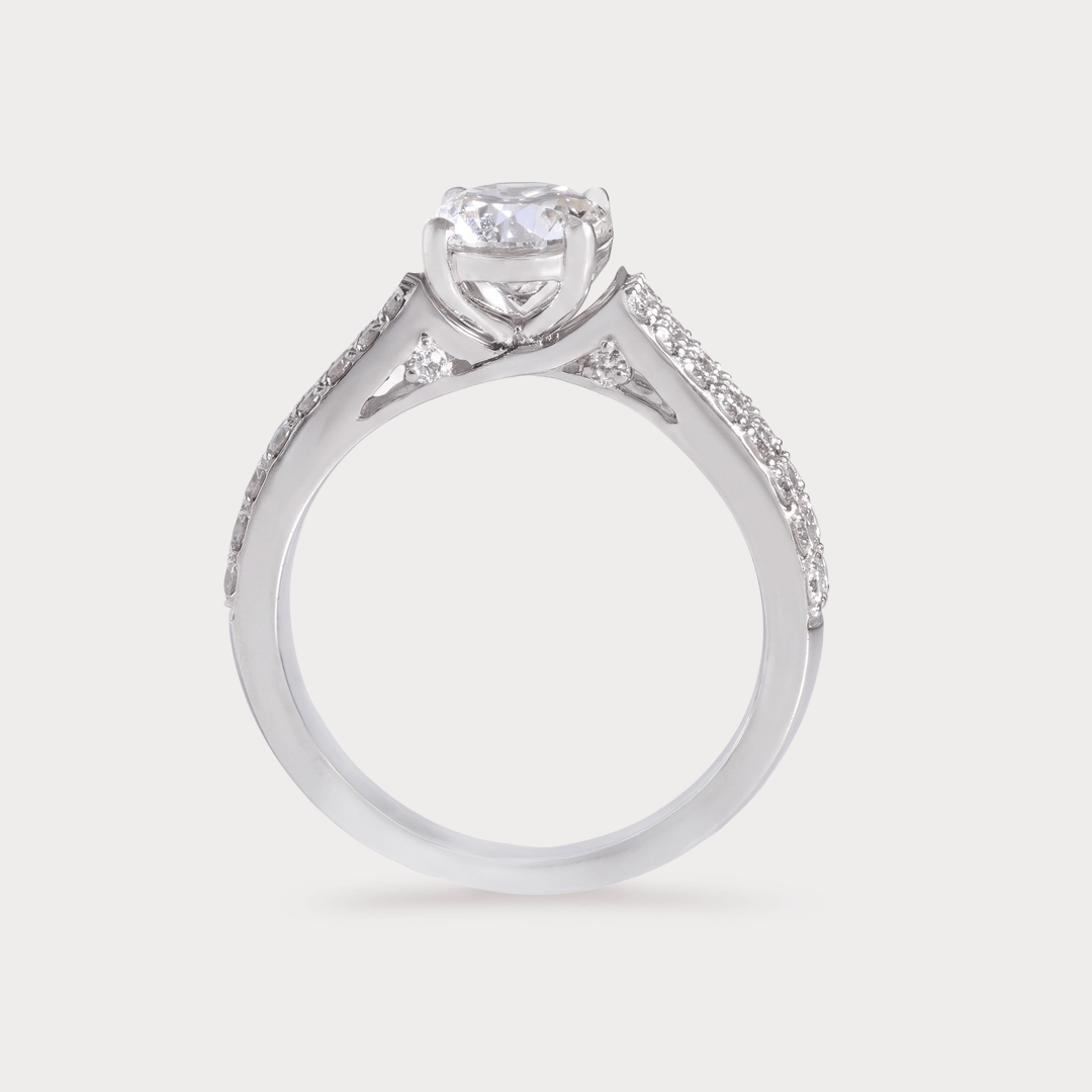 Alianza Solitaire Diamond Ring