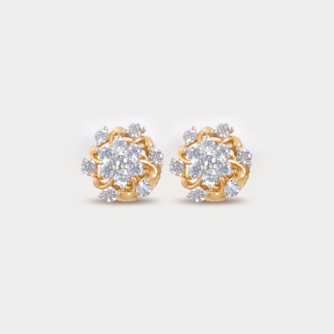 Wildflower Floral Nakshatra Diamond Earrings