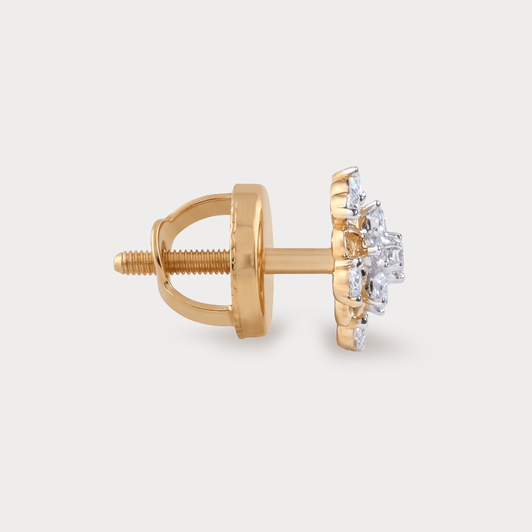 Wildflower Floral Nakshatra Diamond Earrings