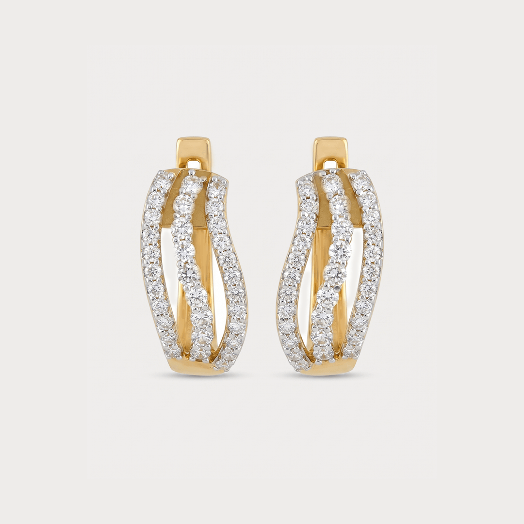 Circle of Light Hoops Diamond Earrings