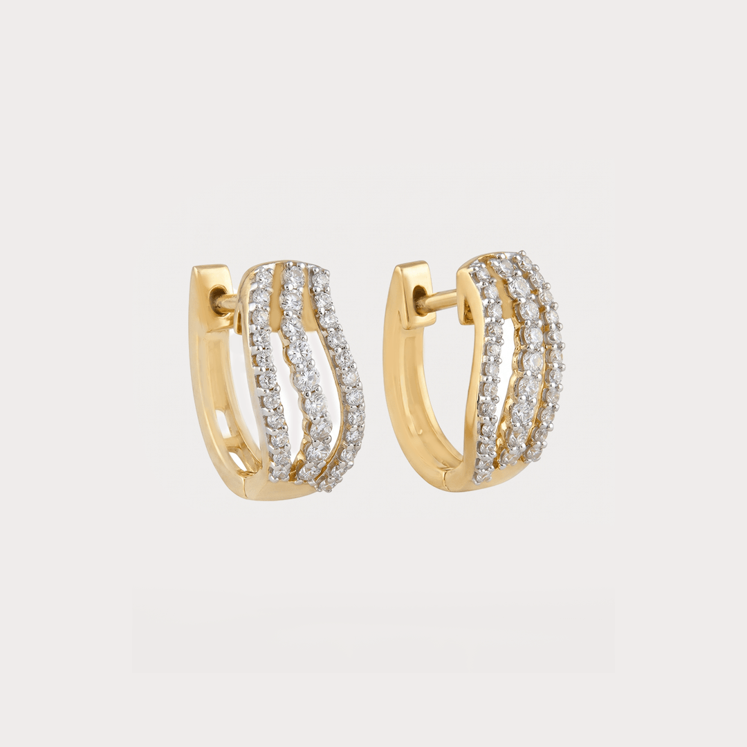 Circle of Light Hoops Diamond Earrings
