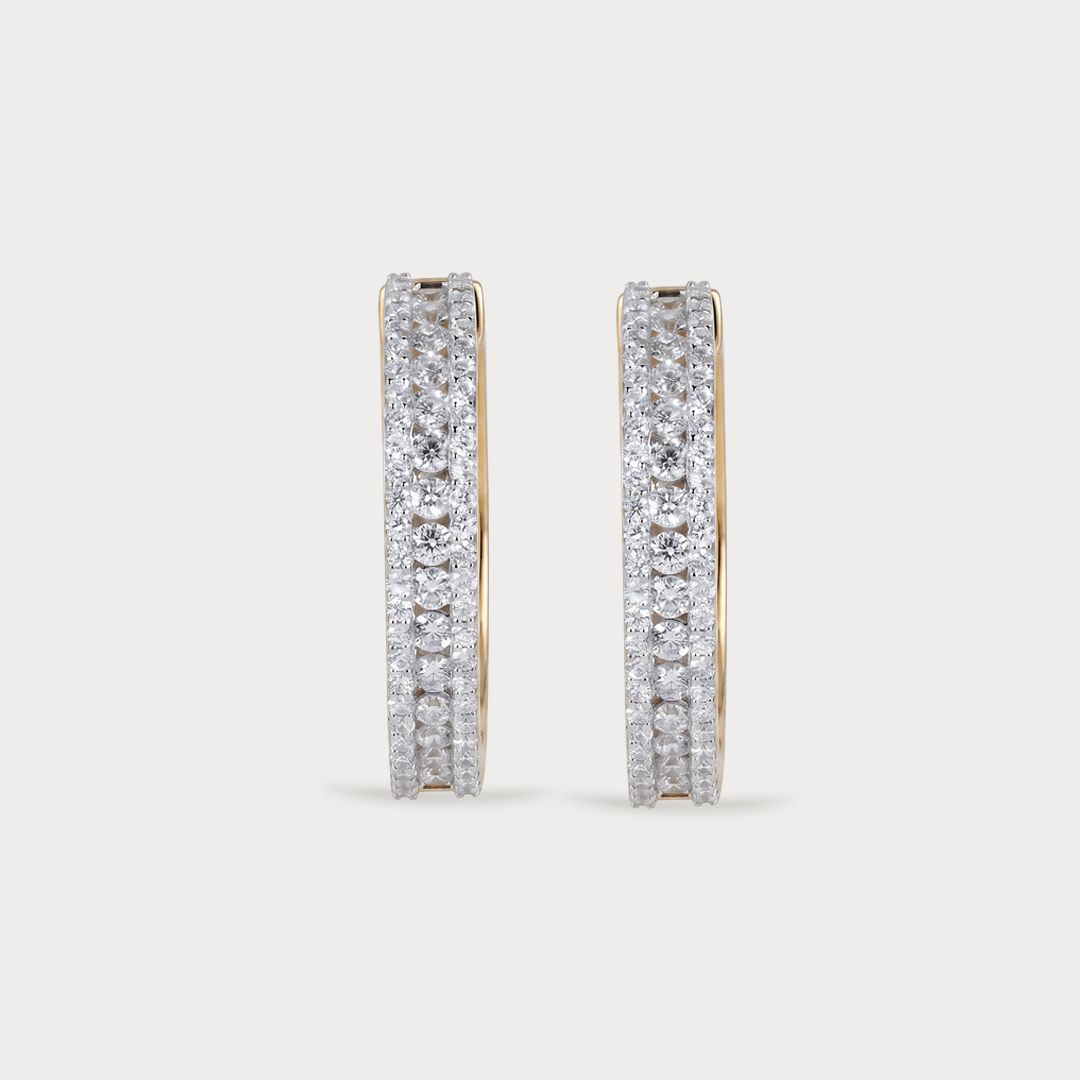 Brightfall Hoop Diamond Earrings