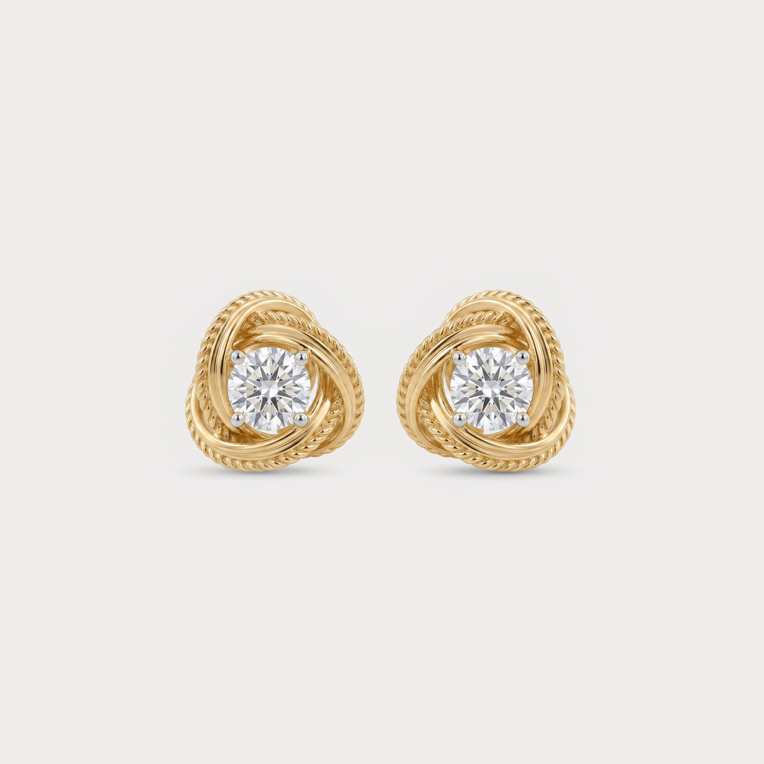 Intertwined Diamond Studs