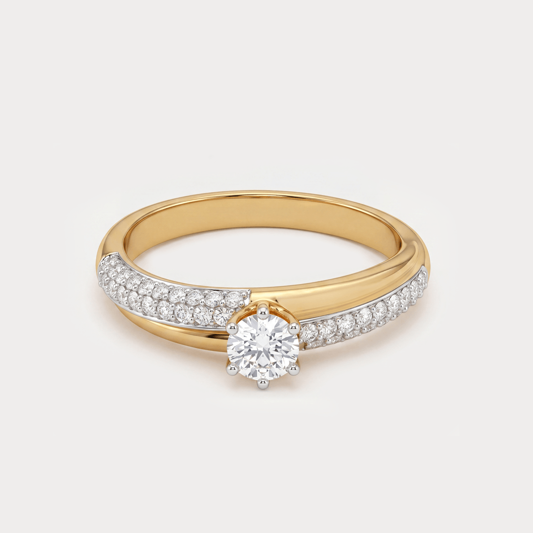 Rugiada Mini-Solitaire Diamond Ring