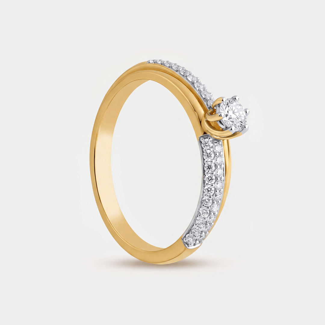 Rugiada Mini-Solitaire Diamond Ring