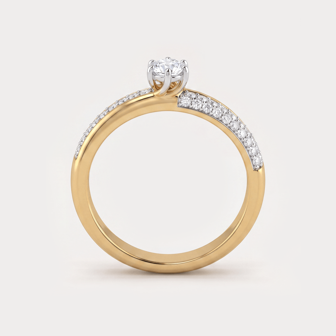 Rugiada Mini-Solitaire Diamond Ring