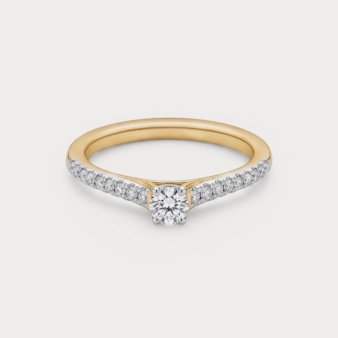 Feather Diamond Ring