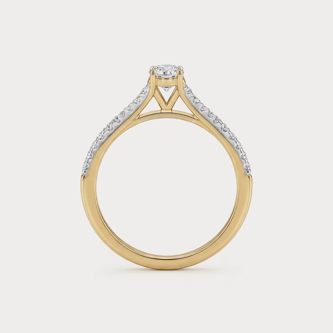 Feather Diamond Ring