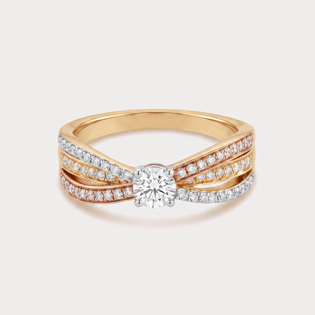 First Bloom Mini-Solitaire Diamond Ring