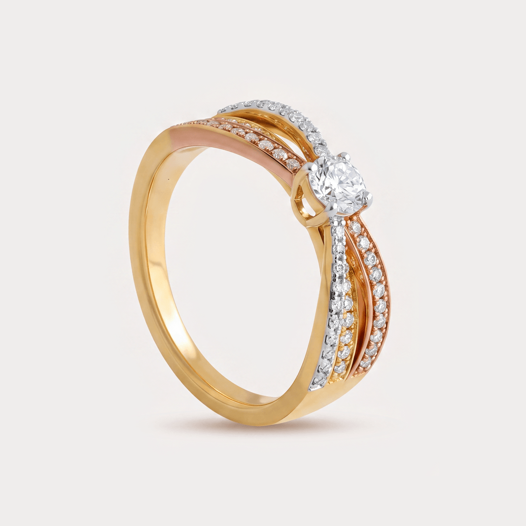 First Bloom Mini-Solitaire Diamond Ring