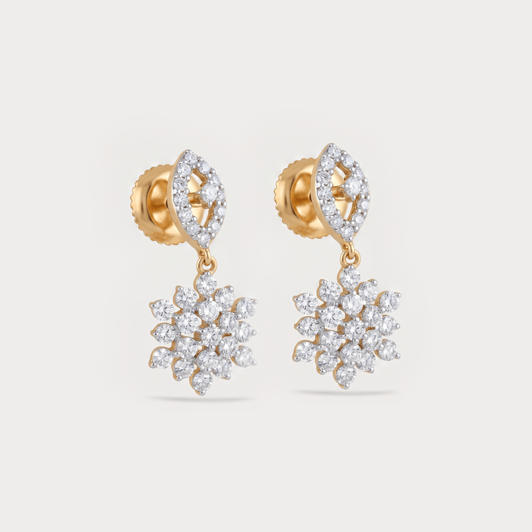Featherweight Drop Diamond Earrings