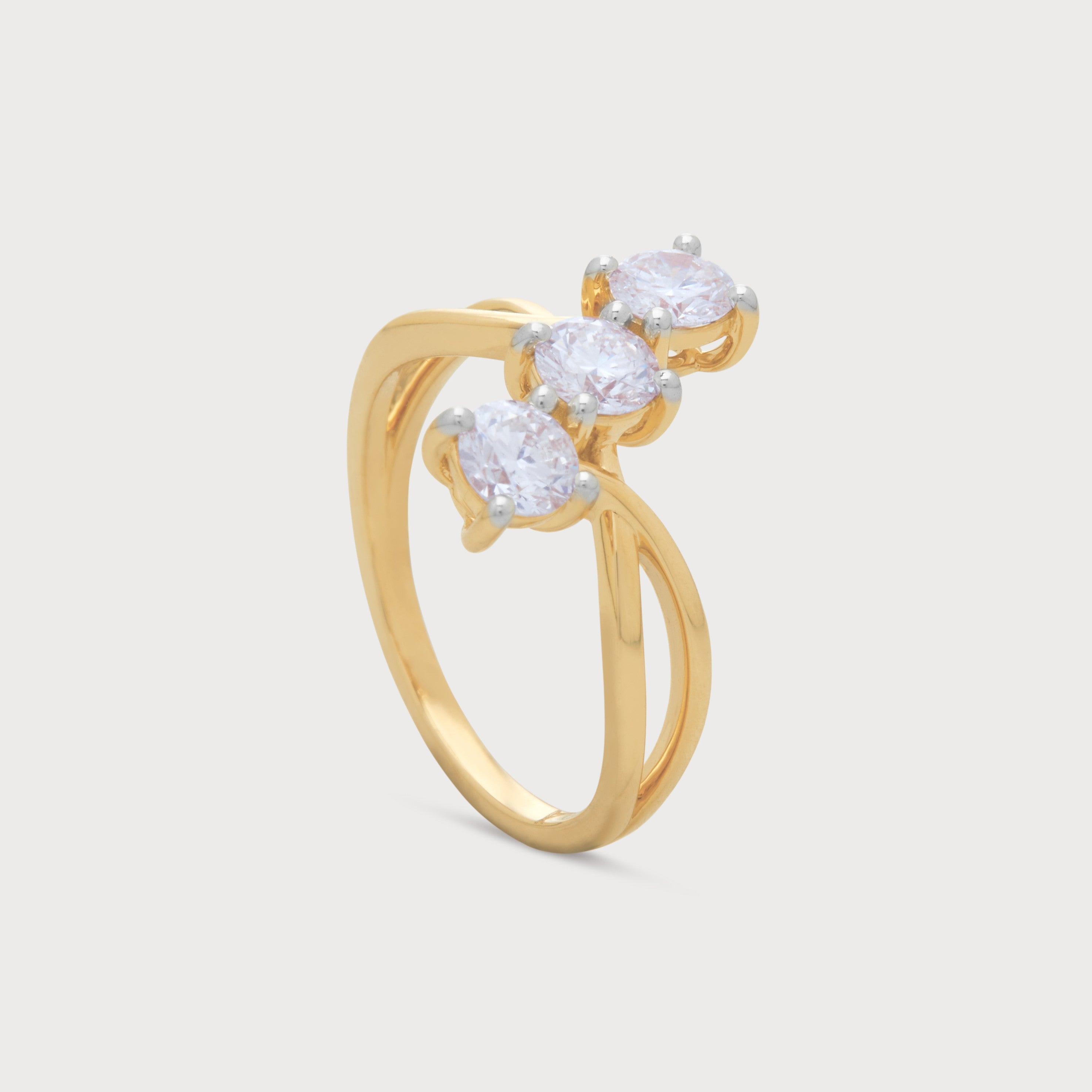 Trinity Twist Diamond Ring