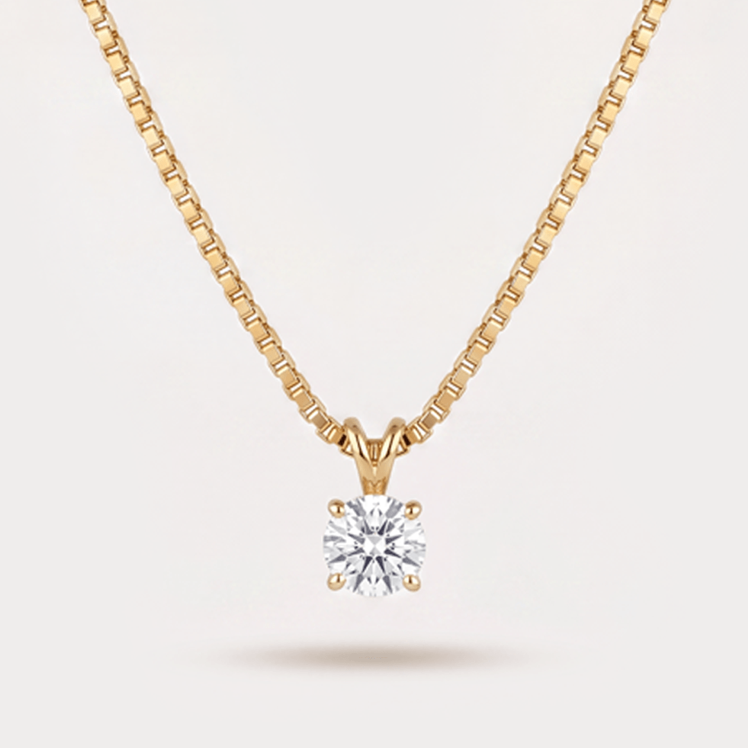 Lumière Solitaire Diamond Pendant Chain