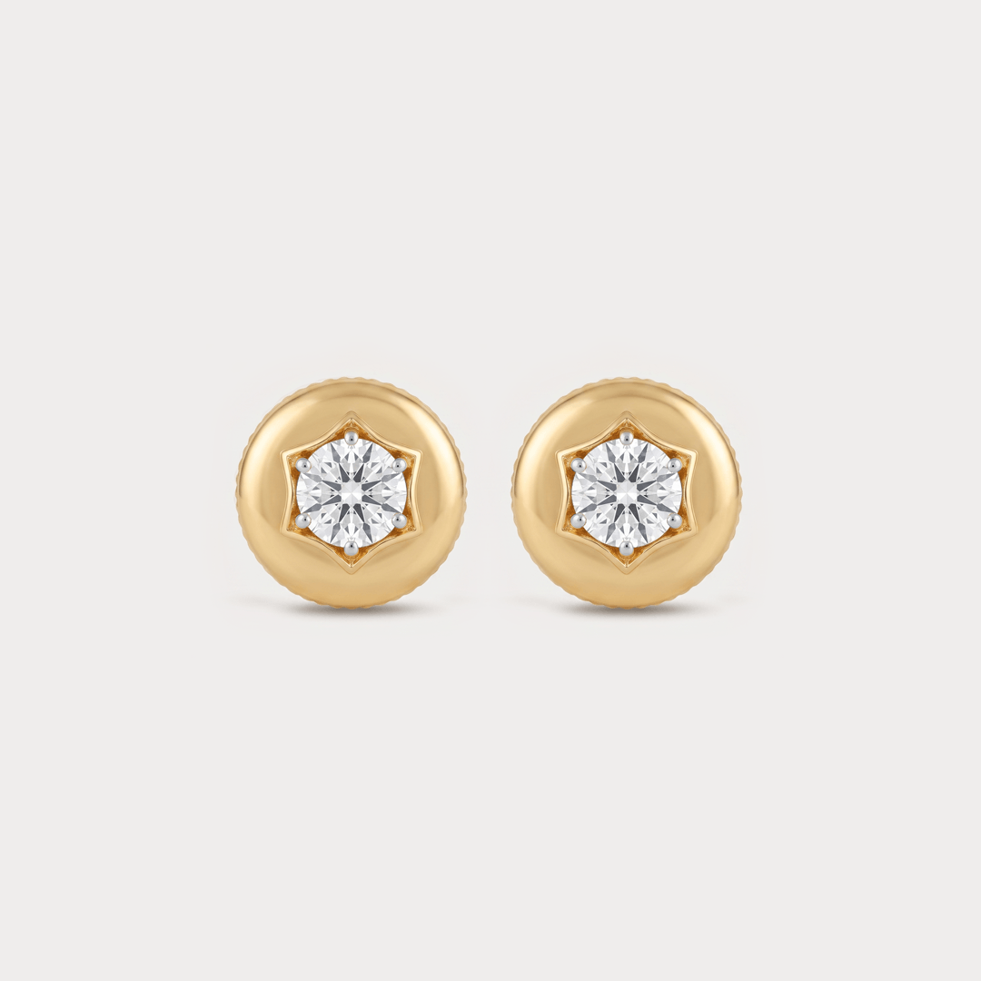 Hexagon Diamond Studs