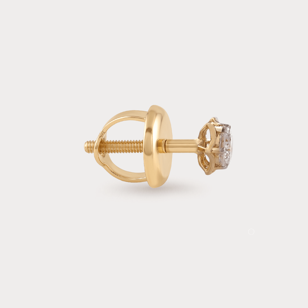 Hexagon Diamond Studs