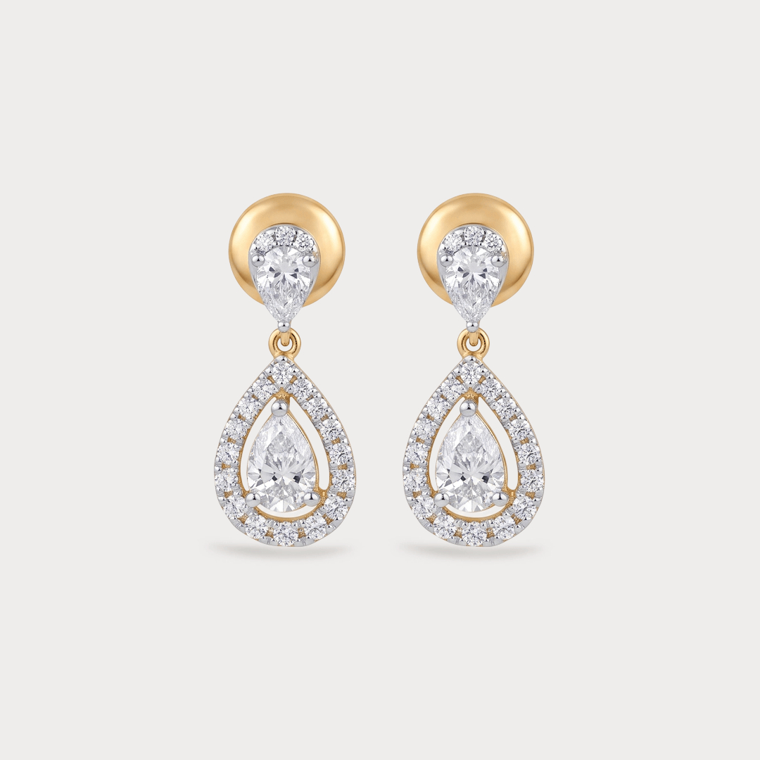 Windveil Drop Diamond Earrings