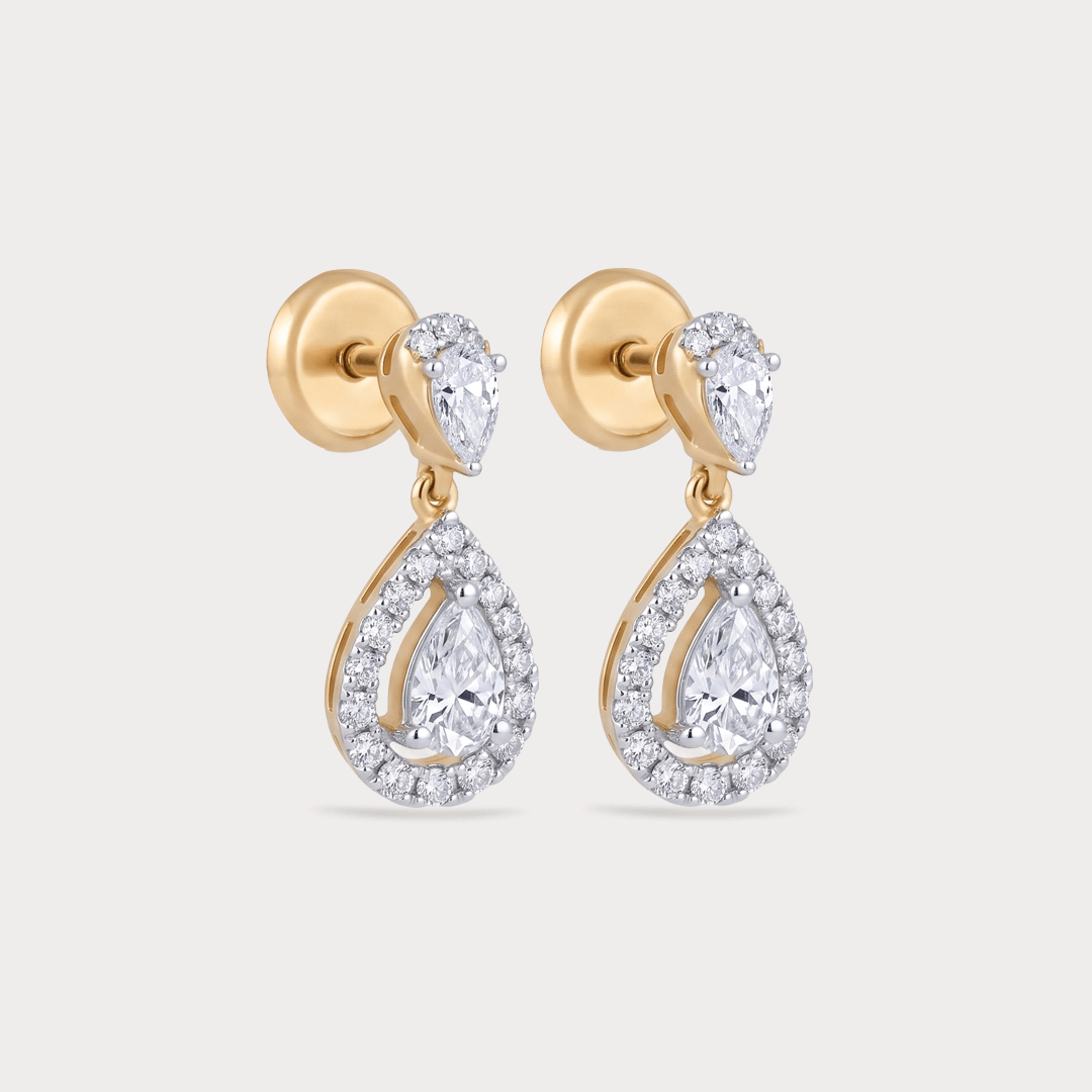 Windveil Drop Diamond Earrings