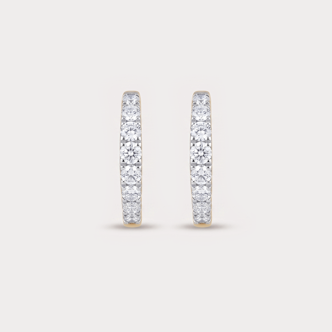 Auralight Single Hoop Diamond Earrings