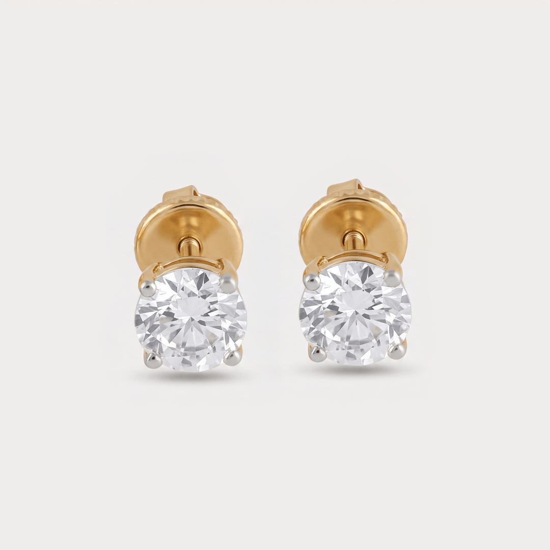 Lueur Mini-Solitaire Studs Diamond Earrings