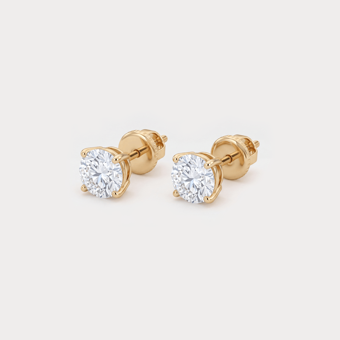 Lueur Mini-Solitaire Studs Diamond Earrings