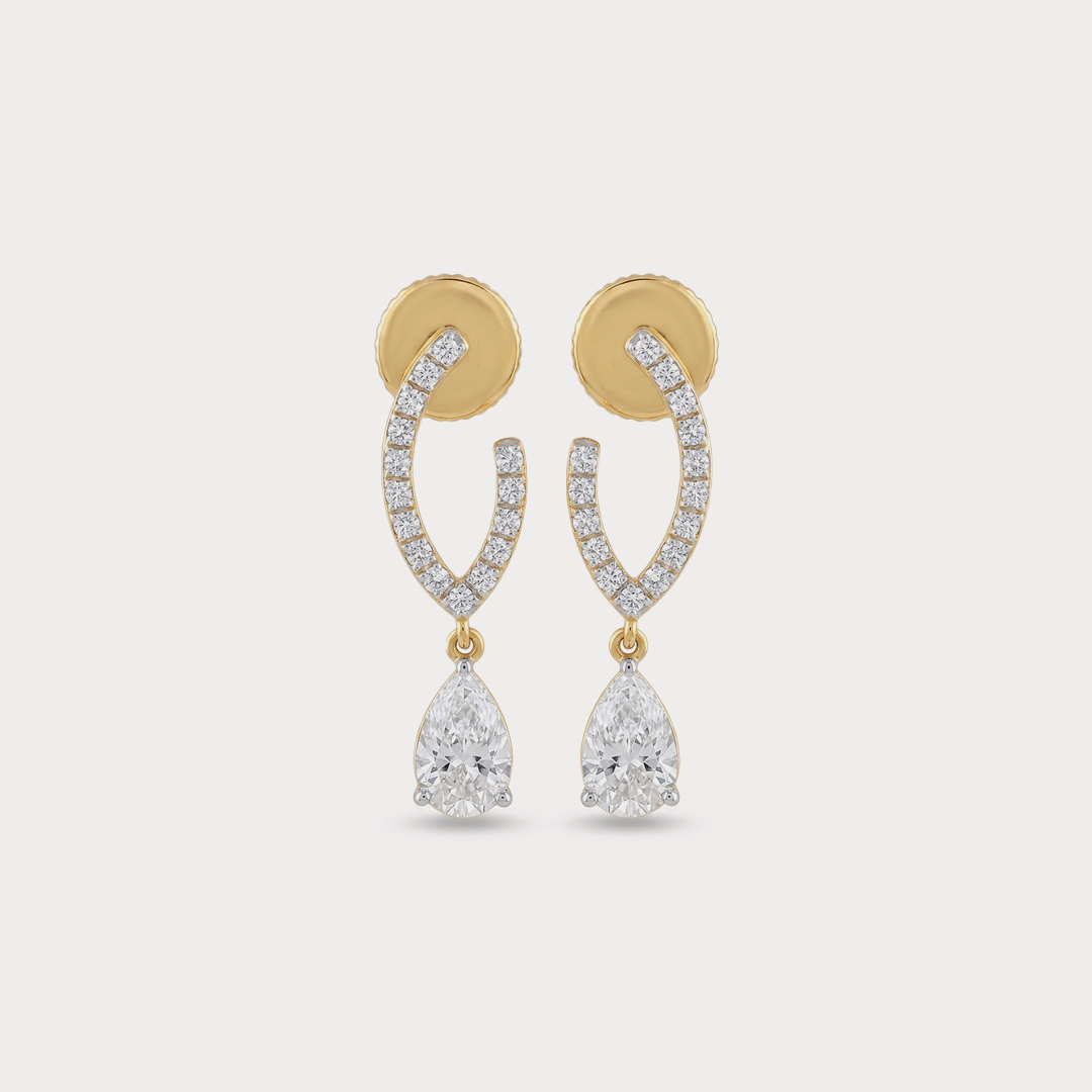 Slant Diamond Earrings