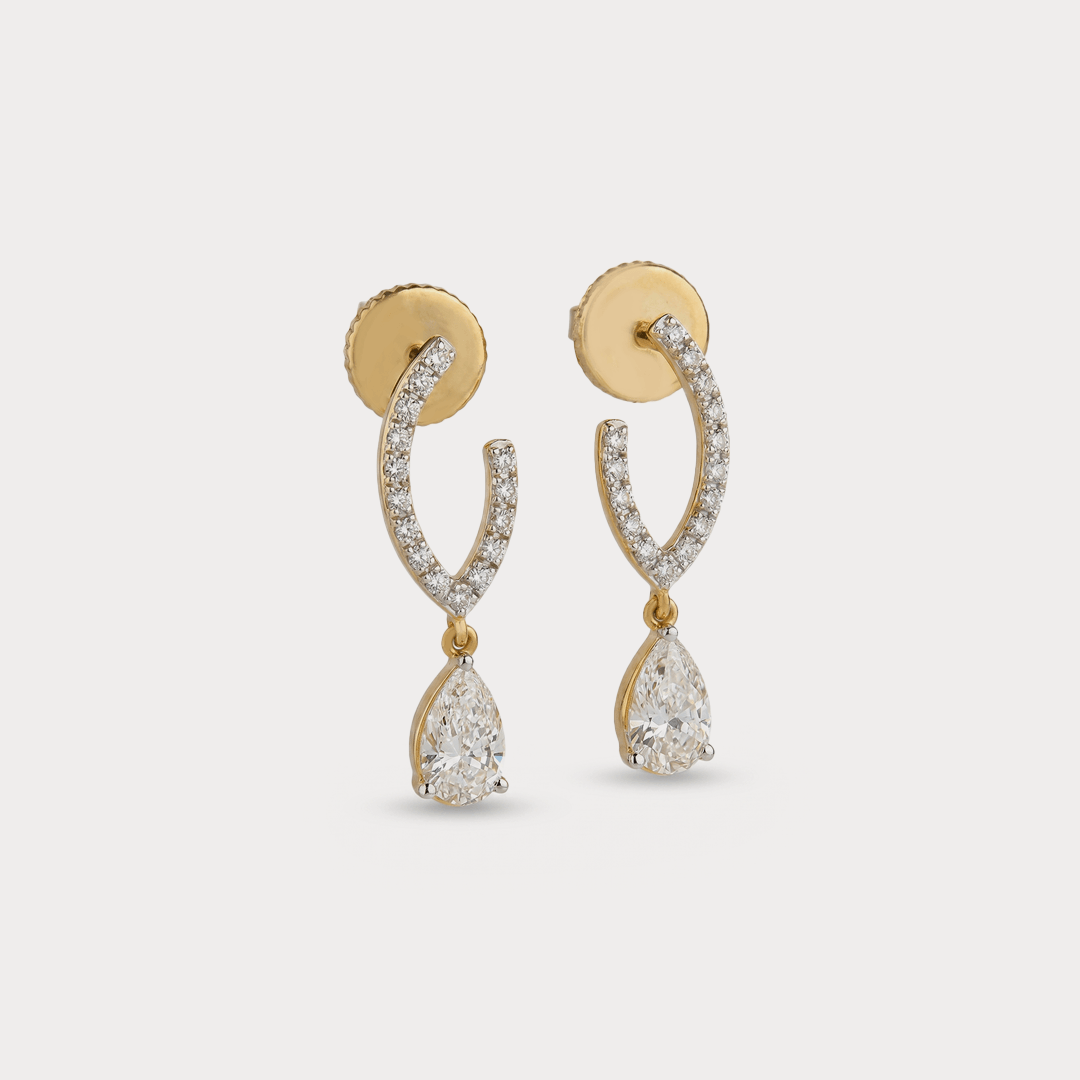 Slant Diamond Earrings
