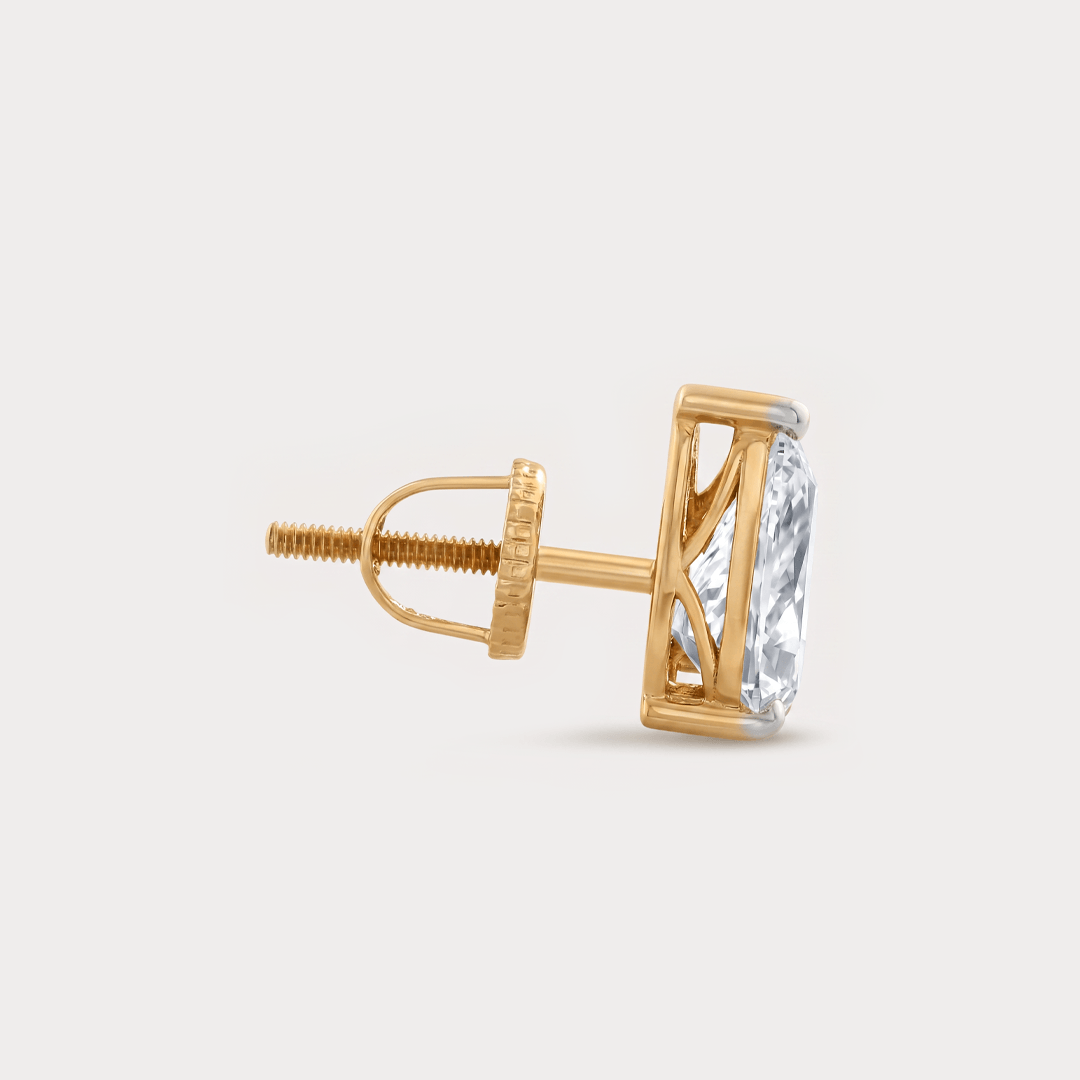 Exquisite Solitaire Diamond Earrings