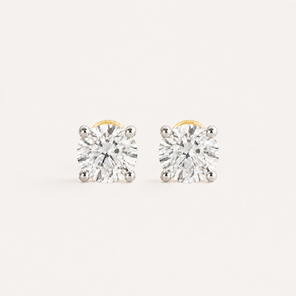 Lueur Mini Solitaire Diamond Earrings