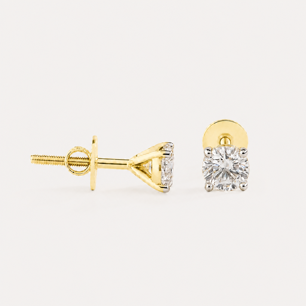 Lueur Mini Solitaire Diamond Earrings